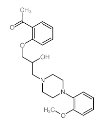 Ethanone,1-[2-[2-hydroxy-3-[4-(2-methoxyphenyl)-1-piperazinyl]propoxy]phenyl]- Structure