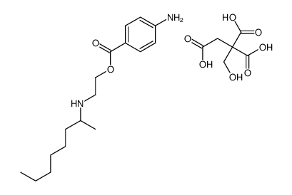 2-(4-aminobenzoyl)oxyethyl-octan-2-ylazanium,3-carboxy-4-hydroxy-3-(hydroxymethyl)-4-oxobutanoate Structure