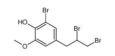 2-bromo-4-(2,3-dibromopropyl)-6-methoxyphenol结构式