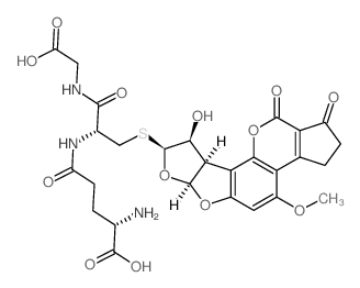 8,9-二氢-8-(S-谷胱甘肽基)-9-羟基黄曲霉素B1结构式