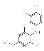 5-Pyrimidinamine,4,6-dichloro-N-(3,4-dichlorophenyl)-2-(methylthio)- Structure