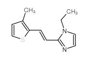 (9ci)-1-乙基-2-[2-(3-甲基-2-噻吩)乙烯]-1H-咪唑结构式