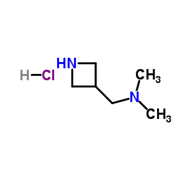 1-(AZETIDIN-3-YL)-N,N-DIMETHYLMETHANAMINE HYDROCHLORIDE Structure