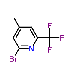 2-Bromo-4-iodo-6-(trifluoromethyl)pyridine结构式