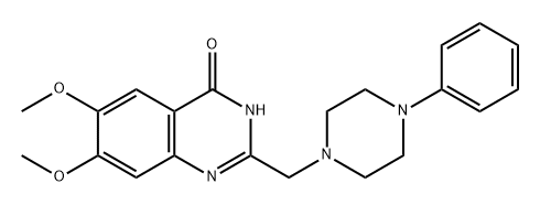 6,7-Dimethoxy-2-((4-phenylpiperazin-1-yl)methyl)quinazolin-4(3H)-one Structure
