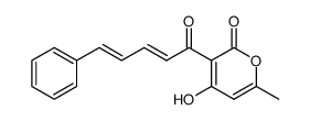 4-hydroxy-6-methyl-3-((2E,4E)-5-phenylpenta-2,4-dienoyl)-2H-pyran-2-one Structure