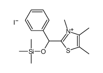 trimethyl-[phenyl-(3,4,5-trimethyl-1,3-thiazol-3-ium-2-yl)methoxy]silane,iodide Structure