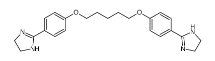 2-[4-[5-[4-(4,5-dihydro-1H-imidazol-2-yl)phenoxy]pentoxy]phenyl]-4,5-dihydro-1H-imidazole Structure