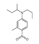 N-仲丁基-3-甲基-4-硝基-n-丙基苯胺结构式