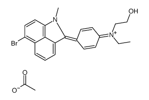 6-bromo-2-[4-[ethyl(2-hydroxyethyl)amino]phenyl]-1-methylbenz[cd]indolium acetate Structure
