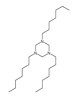 1,3,5-triheptylhexahydro-1,3,5-triazine Structure