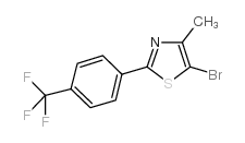 5-溴-4-甲基-2-[4-(三氟甲基)苯基]-1,3-噻唑结构式