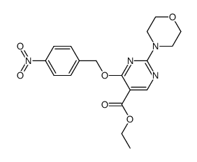 2-morpholin-4-yl-4-(4-nitro-benzyloxy)-pyrimidine-5-carboxylic acid ethyl ester Structure
