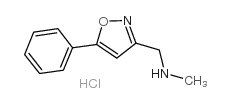 (5-苯基异噁唑-3-甲基)-甲胺盐酸盐结构式