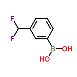 (3-(二氟甲基)苯基)硼酸结构式