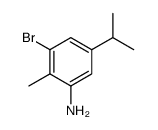 Benzenamine, 3-bromo-2-methyl-5-(1-methylethyl) Structure