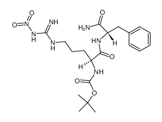 Nα-tert-butoxycarbonyl-Nγ-nitro-L-arginyl-L-phenylalaninamide Structure