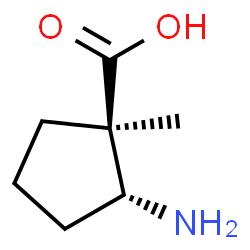Cyclopentanecarboxylic acid, 2-amino-1-methyl-, trans- (9CI) Structure