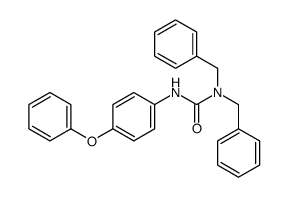 1,1-dibenzyl-3-(4-phenoxyphenyl)urea Structure