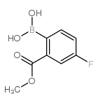 (4-氟-2-(甲氧基羰基)苯基)硼酸结构式