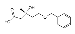 (R)-(+)-3-Hydroxy-3-methyl-5-(benzyloxy)pentanoic acid Structure