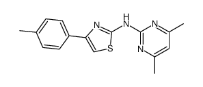 N-(4,6-dimethylpyrimidin-2-yl)-4-(4-methylphenyl)-1,3-thiazol-2-amine Structure
