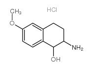 2-氨基-6-甲氧基-1,2,3,4-四氢萘-1-醇盐酸盐结构式