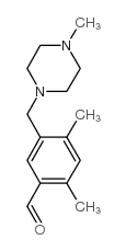 2,4-dimethyl-5-[(4-methylpiperazin-1-yl)methyl]benzaldehyde Structure