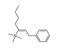 (Z)-1-phenyl-3-trimethylsilyl-2-heptene Structure