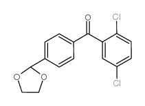 2,5-DICHLORO-4'-(1,3-DIOXOLAN-2-YL)BENZOPHENONE结构式