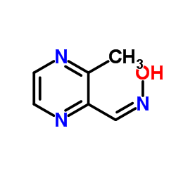 (Z)-N-Hydroxy-1-(3-methyl-2-pyrazinyl)methanimine结构式