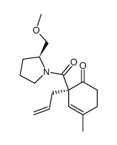 (R)-2-allyl-2-((S)-2-(methoxymethyl)pyrrolidin-1-carbonyl)-4-methylhex-3-en-1-one Structure