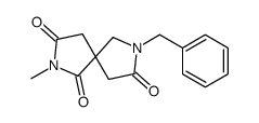2-甲基-7-苄基-2,7-二氮杂螺[4.4]-1,3,8-壬三酮结构式