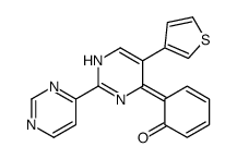 6-(2-pyrimidin-4-yl-5-thiophen-3-yl-1H-pyrimidin-6-ylidene)cyclohexa-2,4-dien-1-one Structure