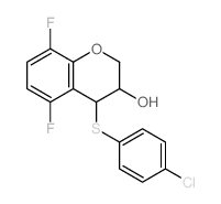 4-((4-氯苯基)硫代)-5,8-二氟苯并二氢吡喃-3-醇结构式