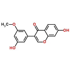 7,3'-二羟基-5'-甲氧基异黄酮结构式