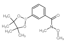 3-(N,O-二甲基羟氨基羰基)苯基硼酸频哪醇酯结构式