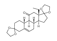 18a-homoestr-5-ene-3,11,17-trione cyclic 3,17-bis(1,2-ethanediyl acetal) Structure