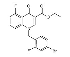ethyl 1-(4-bromo-2-fluorobenzyl)-5-fluoro-1,4-dihydro-4-oxoquinoline-3-carboxylate Structure
