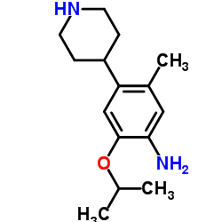 2-异丙氧基-5-甲基-4-哌啶-苯胺结构式
