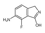 6-氨基-7-氟异吲哚啉-1-酮结构式