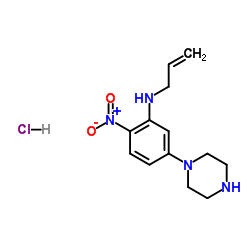 ALLYL-(2-NITRO-5-PIPERAZIN-1-YL-PHENYL)-AMINE, HYDROCHLORIDE结构式