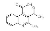 3-乙酰基-2-甲基喹啉-4-甲酸结构式