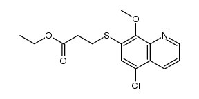 chloro-5 methoxy-8 thio(propionate d'ethyle-3)-7 quinoleine Structure