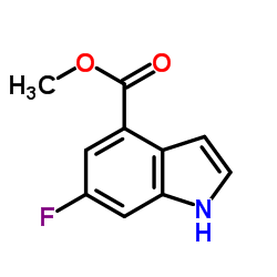 6-氟-1H-吲哚-4-甲酸甲酯结构式