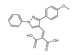 2-((3-(4-methoxyphenyl)-1-phenyl-1H-pyrazol-4-yl)methylene)malonic acid Structure