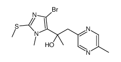 2-(5-bromo-3-methyl-2-methylsulfanylimidazol-4-yl)-1-(5-methylpyrazin-2-yl)propan-2-ol Structure