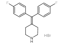 4-[双(4-氟苯基)亚甲基]哌啶氢溴酸结构式