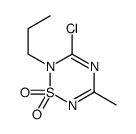 3-chloro-5-methyl-2-propyl-1,2,4,6-thiatriazine 1,1-dioxide结构式