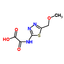 {[5-(Methoxymethyl)-1,3,4-thiadiazol-2-yl]amino}(oxo)acetic acid Structure